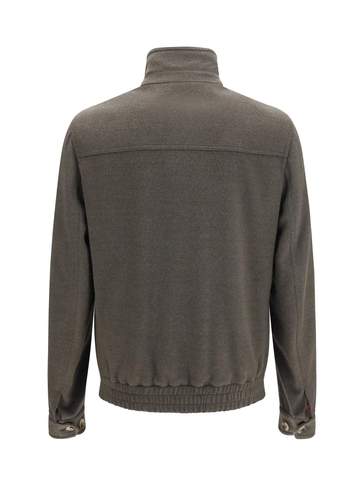 Brunello Cucinelli Wool zip Jacket with high collar - C014