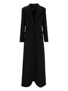 Emporio Armani Long Wool Blend Coat - Black