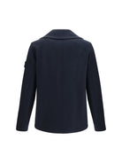 Stone Island Double-breasted wool and cashmere Jacket - Navy Blue