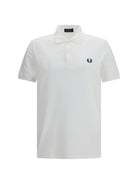 Fred Perry M3636 long sleeve cotton piqué Polo - White