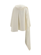 Alaïa Wool Coat with scarf - Naturel