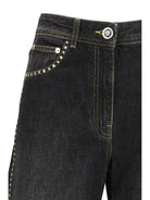 Versace Straight Jeans with studs - Black