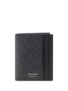 Ferragamo Leather Cardholder - Grey Patterned Medium