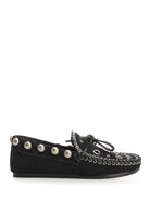 Isabel Marant Suede Eyelet Loafer - Black