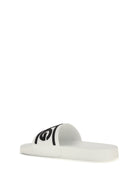 Dolce & Gabbana Logo Slide Sandals - White/Black