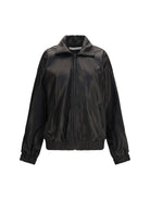 Acne Studios Leather Jacket with high collar - Black