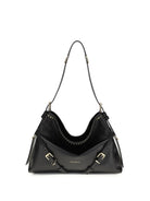 Givenchy Large Voyou Shoulder Bag in shiny leather - Black