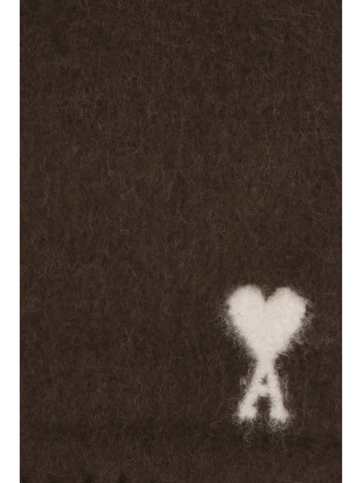 Ami Paris Ami De Coeur Scarf - Marron Chocolat