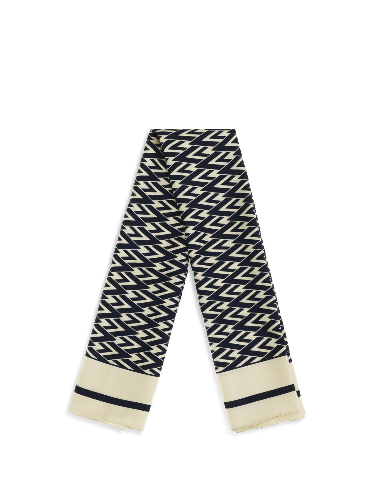 Valentino Garavani Toute La V silk Scarf - Ivory/Blue Navy