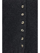 Khaite Axel V-Neck Cardigan - Charcoal