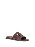 Dolce & Gabbana Grained leather Sandals - Burgundy