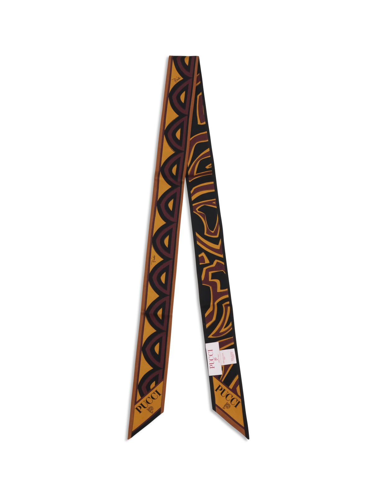 Pucci Silk Twill Scarf - Burgundy Gold