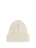 C.P. Company Goggle Beanie Hat in extrafine merino wool - Gauze White