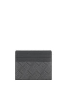 Ferragamo Leather Cardholder - Grey Patterned Medium