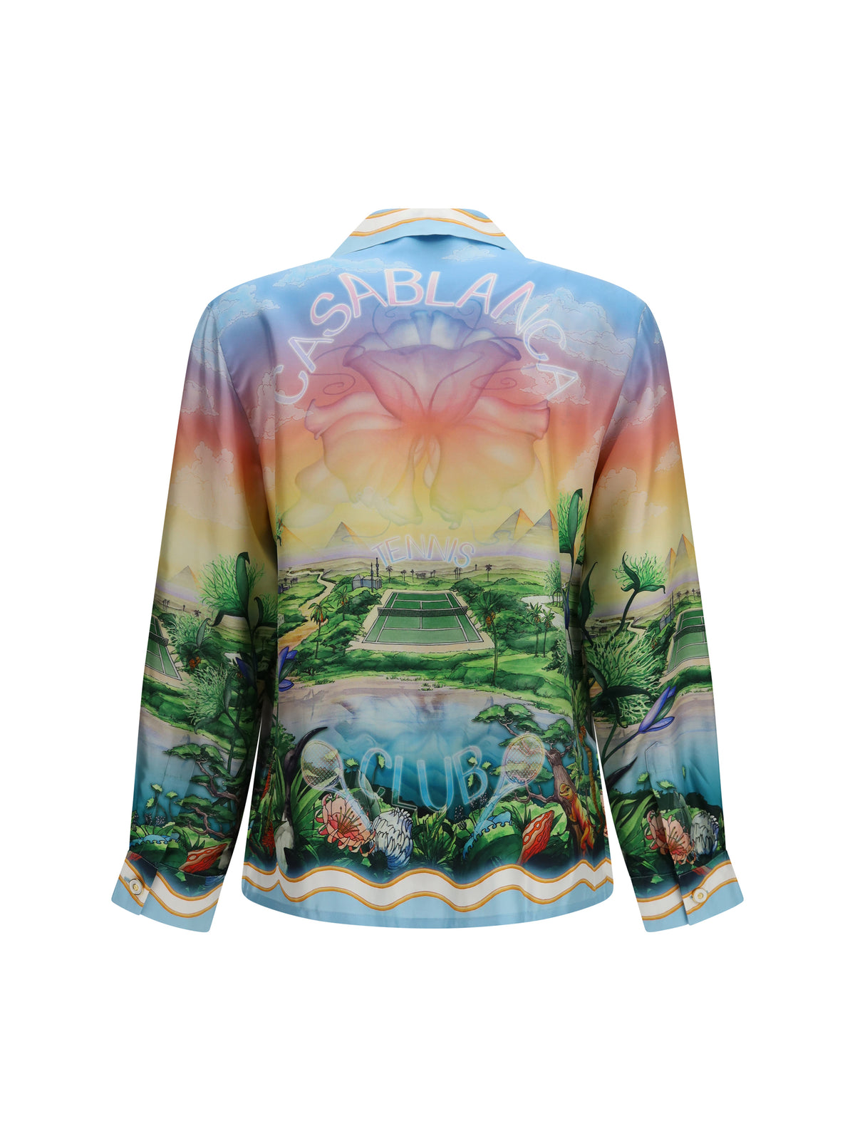 Casablanca Tennis Club printed silk twill Shirt