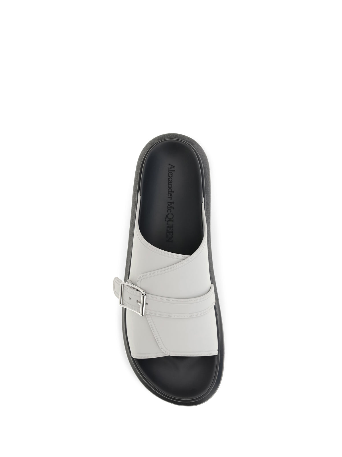 Alexander McQueen Buckle slide Sandals - Ash Grey