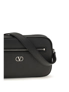 Valentino Garavani Grained leather Crossbody Bag with zip - Black