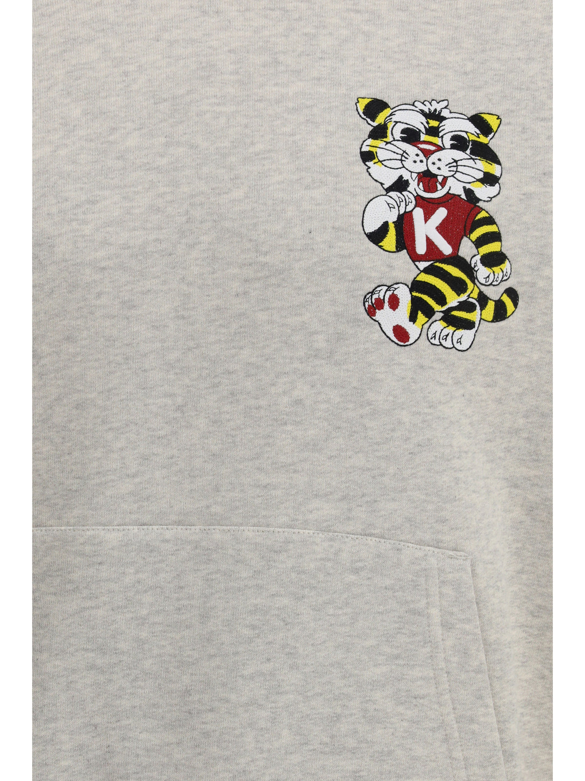 Kenzo Cotton Hoodei Kenzo Wild Tiger - Pale Grey
