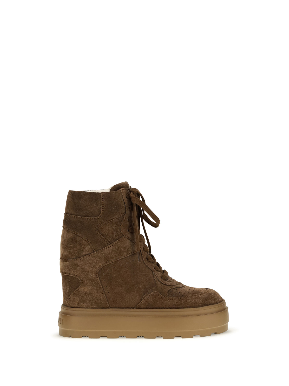 Casadei Lace-up wedge Sneakers - Bruciato