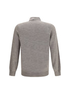 Brunello Cucinelli Virgin wool polo Sweater - Roccia+Nebbia