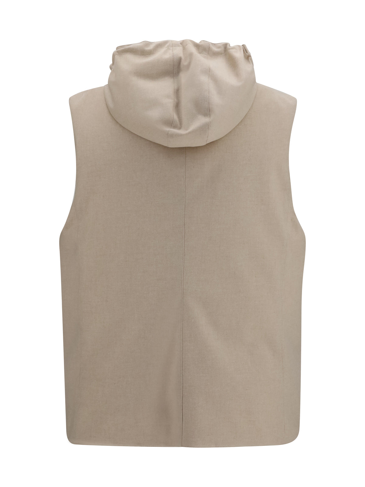 Brunello Cucinelli Wool Down Vest - Sabbia+Panama