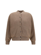 Brunello Cucinelli Ribbed cashmere Bomber - Brown