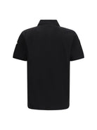 Moncler Cotton piqué Polo Shirt with logo - Black