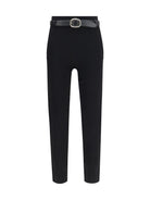 Self-Portrait Skinny Pants with belt - Black