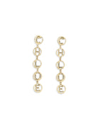Chloé Script drop Earrings - Vintage Gold