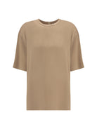 Toteme Satin T-shirt - Latte