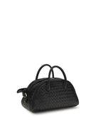 Bottega Veneta Small Intrecciato leather Bauletto Handbag - Black-Silver