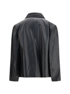 Toteme Scarf Leather Jacket - Black