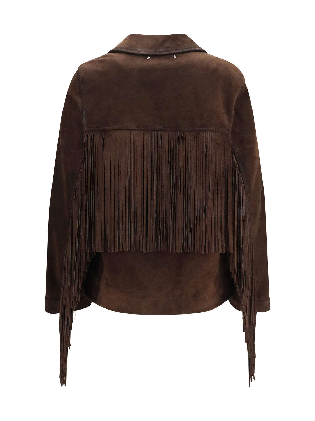 Golden Goose Journey leather Jacket with fringes - Coffee Bean