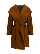 Max Mara Studio Wool drap Newmang Coat - Leather