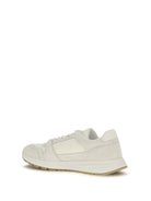 Prada Bicolor canvas and suede Prax Sneakers - Cream