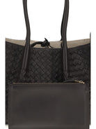 Bottega Veneta Pinacoteca Tote Bag - Espresso/Ecru-Mb
