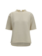 Bottega Veneta Wool and cashmere-blend knit T-shirt - Rice