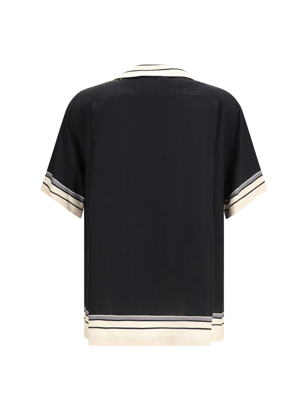 Dolce & Gabbana Hawaii Shirt with logo and striped print - Striped F.Nero