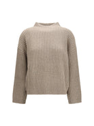 Brunello Cucinelli Cashmere and wool turtleneck Sweater - Noce