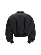 Rick Owens Bomber Jacket with gathered sleeves - Black