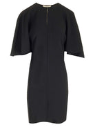 Chloe' Cape Sleeve Dress - Black