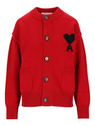 Ami Ami De Coeur Wool Cardigan - Red