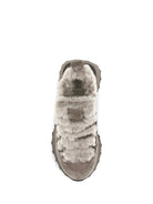 Brunello Cucinelli Suede and tech cotton Sneakers with shearling lining and monili detail - Taiga