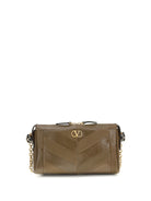 Valentino Small Panthea Chevron nappa Shoulder Bag - Tundra