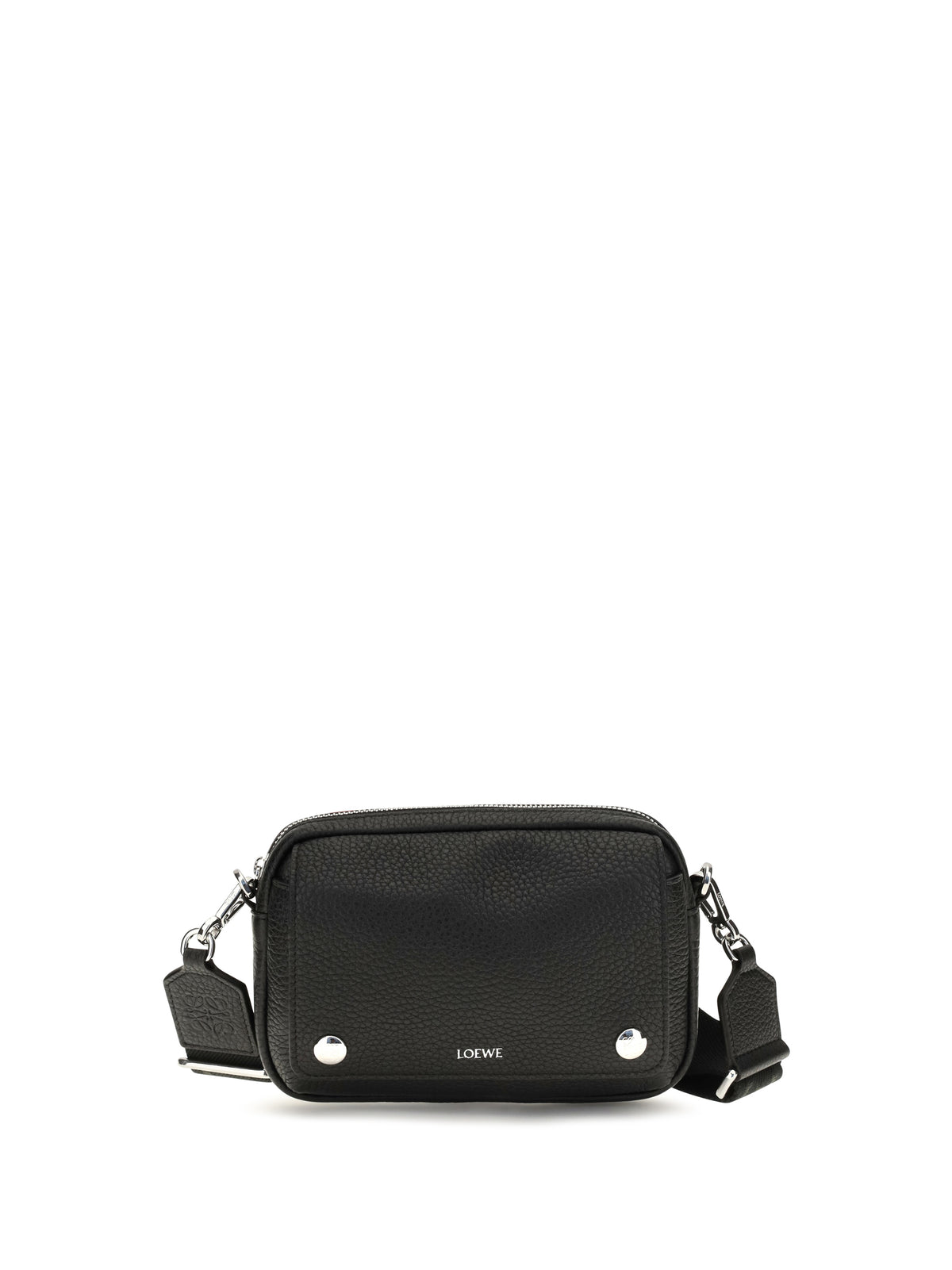 Loewe Small Pebble Messenger Shoulder Bag - Black