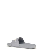 Burberry Logo Slides - Marble Grey/Dove Bei