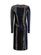 Tom Ford Two-tone sequin Dress - Royal Blue + Brown