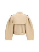 Ganni Double-breasted belted Jacket - Warm Sand