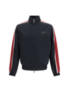 Versace Nylon Blouson Jacket with embroidered logo - Black