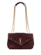 Saint Laurent Small "Loulou" Bag - Bordeaux
